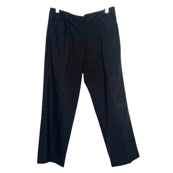 WORTHINGTON Dress Pants Mid Rise Straight Leg Flat Front Plaid Black Size 12P - Picture 9 of 9